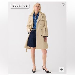 J Crew Icon Trench Coat Vintage Khaki Size 4 Petite